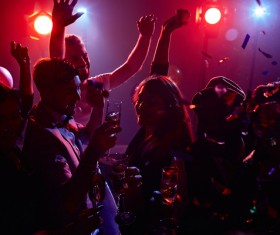 Dancing Friends on Lights Stock Photo 10