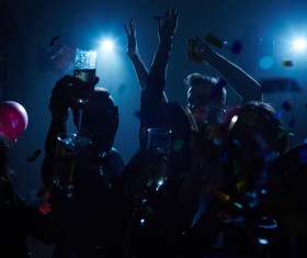 Dancing Friends on Lights Stock Photo 11