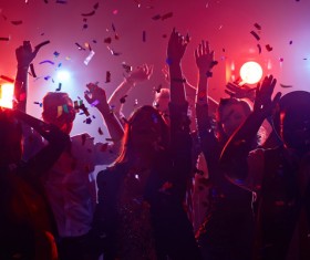 Dancing Friends on Lights Stock Photo 12