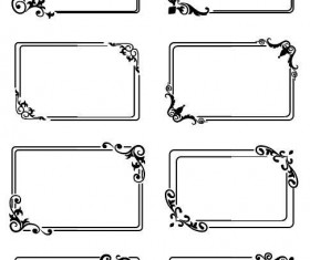 Decor frame retro vectors 01
