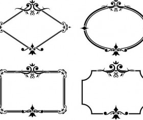 Decor frame retro vectors 02