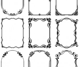 Decor frame retro vectors 03