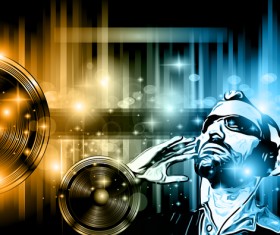 Disco dance party flyer template vectors 02