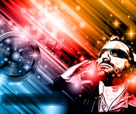 Disco dance party flyer template vectors 04