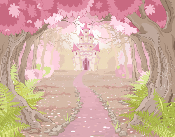 Dream magical castles cartoon vector 04
