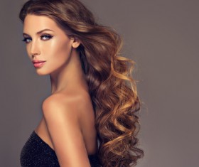 Elegant beautiful woman fashion makeup Stock Photo 04