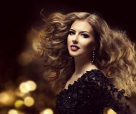 Elegant beautiful woman fashion makeup Stock Photo 06