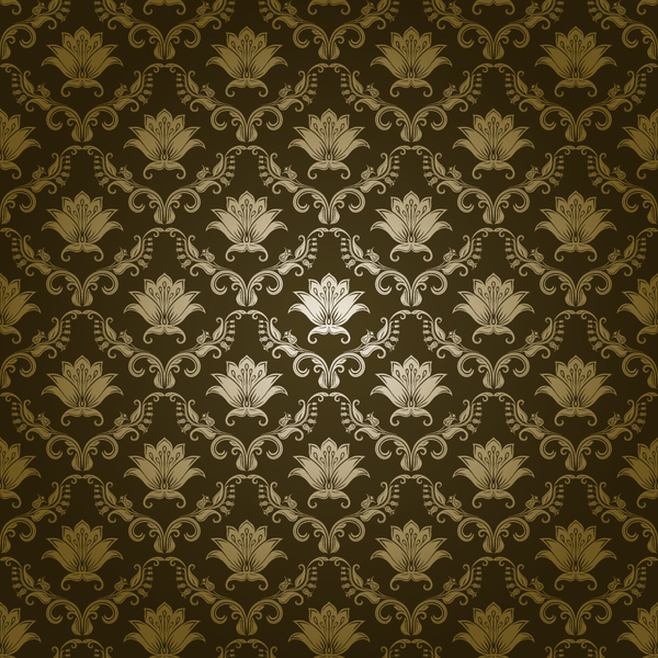 Elegant oranment vector seamless pattern material 01