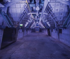 Empty steel architecture inside Stock Photo