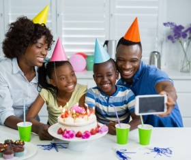 Family birthday party Stock Photo