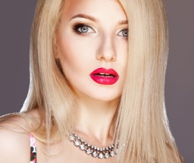 Fashion makeup beautiful woman posing Stock Photo 01