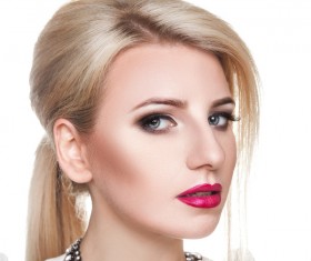 Fashion makeup beautiful woman posing Stock Photo 02