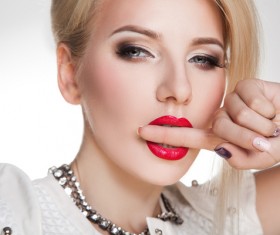 Fashion makeup beautiful woman posing Stock Photo 10