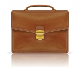 Fashionj leather briefcase vectors illustration 01