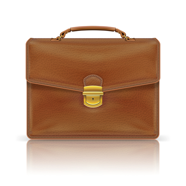 Fashionj leather briefcase vectors illustration 01