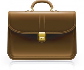 Fashionj leather briefcase vectors illustration 02