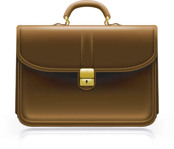 Fashionj leather briefcase vectors illustration 02