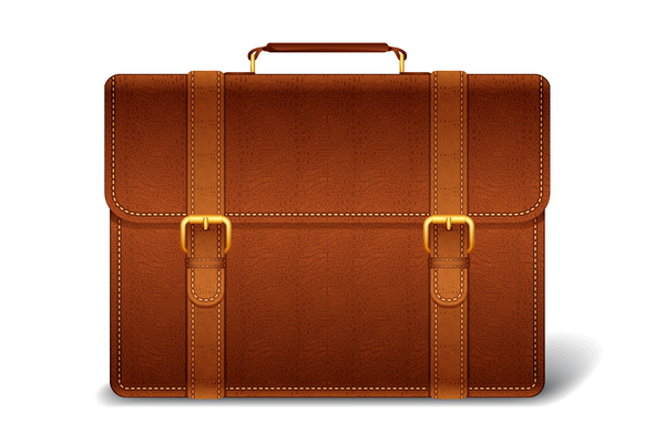 Fashionj leather briefcase vectors illustration 03