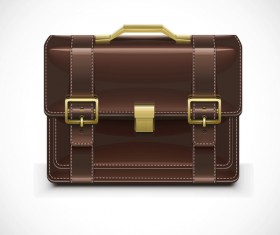 Fashionj leather briefcase vectors illustration 04