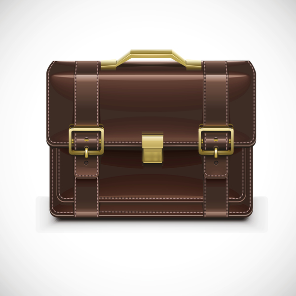Fashionj leather briefcase vectors illustration 04