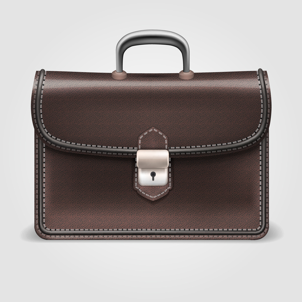 Fashionj leather briefcase vectors illustration 05
