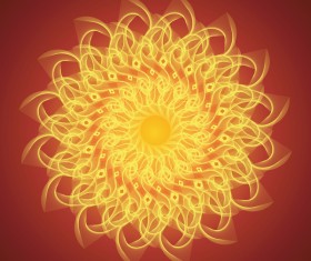 Fire floral decor vector