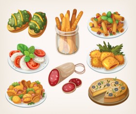 Food vintage illustration vector 02
