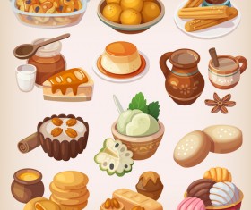 Food vintage illustration vector 03