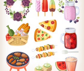 Food vintage illustration vector 05
