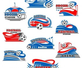 Football logos design vectors