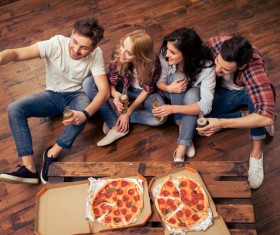 Friends party using smartphone selfie Stock Photo 05