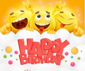 Funny birthday card vectors