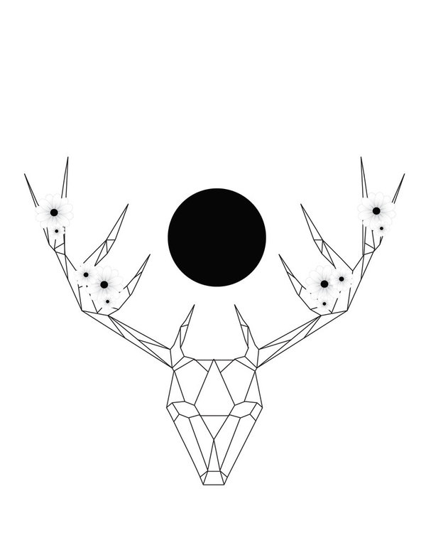 Geometric deer head Photoshop Brushes