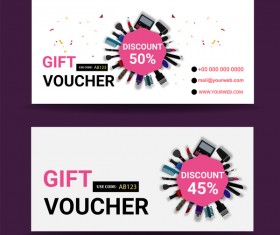 Gift coupon creative design vector 01
