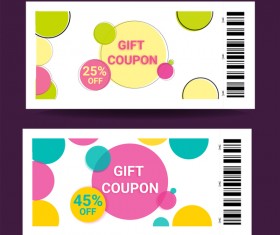 Gift coupon creative design vector 02