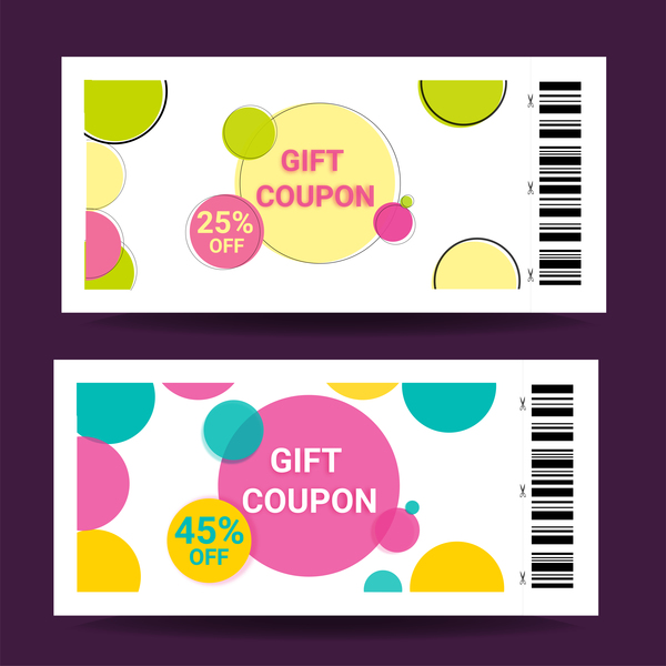 Gift coupon creative design vector 02