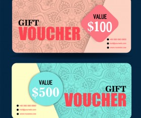 Gift coupon creative design vector 04