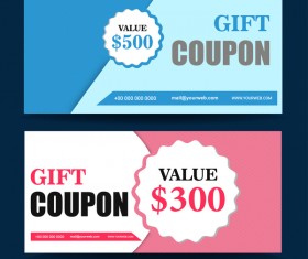 Gift coupon creative design vector 06