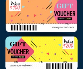 Gift coupon creative design vector 08