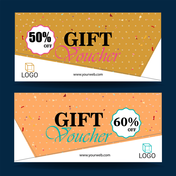 Gift coupon creative design vector 09