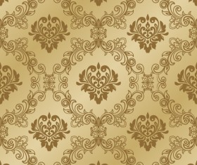 Gold seamless wallpaper pattern vector