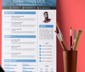 Graphic Dsigner Resume PSD Template