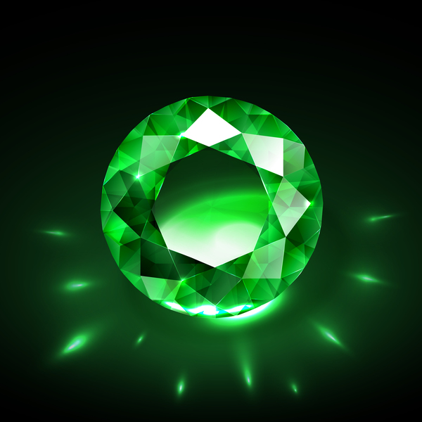 Green diamond vector