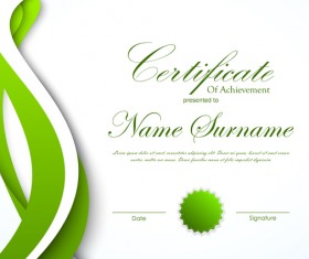 Elegant certificate template vector design 01 free download