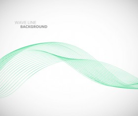 Green wavy line background illustration vector