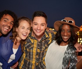 Happy friends gathering Stock Photo 02