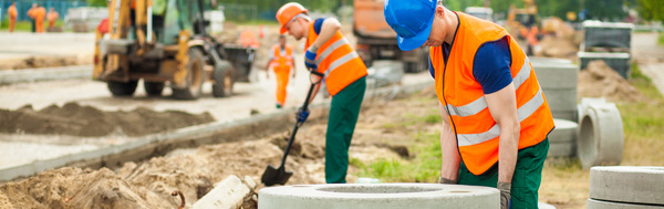 Hard work road construction workers Stock Photo 06