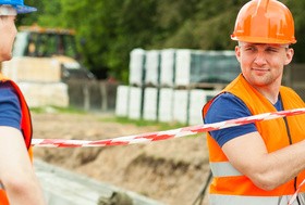 Hard work road construction workers Stock Photo 07