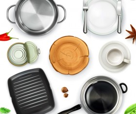 Kitchenware vector set 02