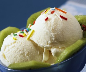 Kiwi ice cream Stock Photo